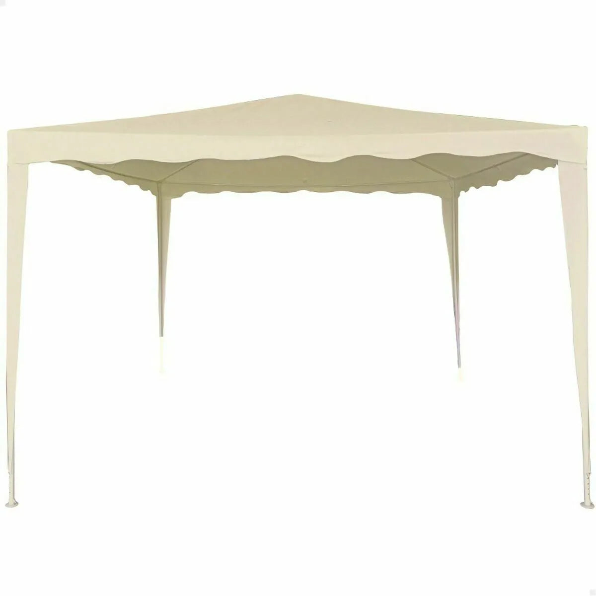 Aktive Pergola Carpa Crema 3x3 M Estructura Acero Tela Retráctil