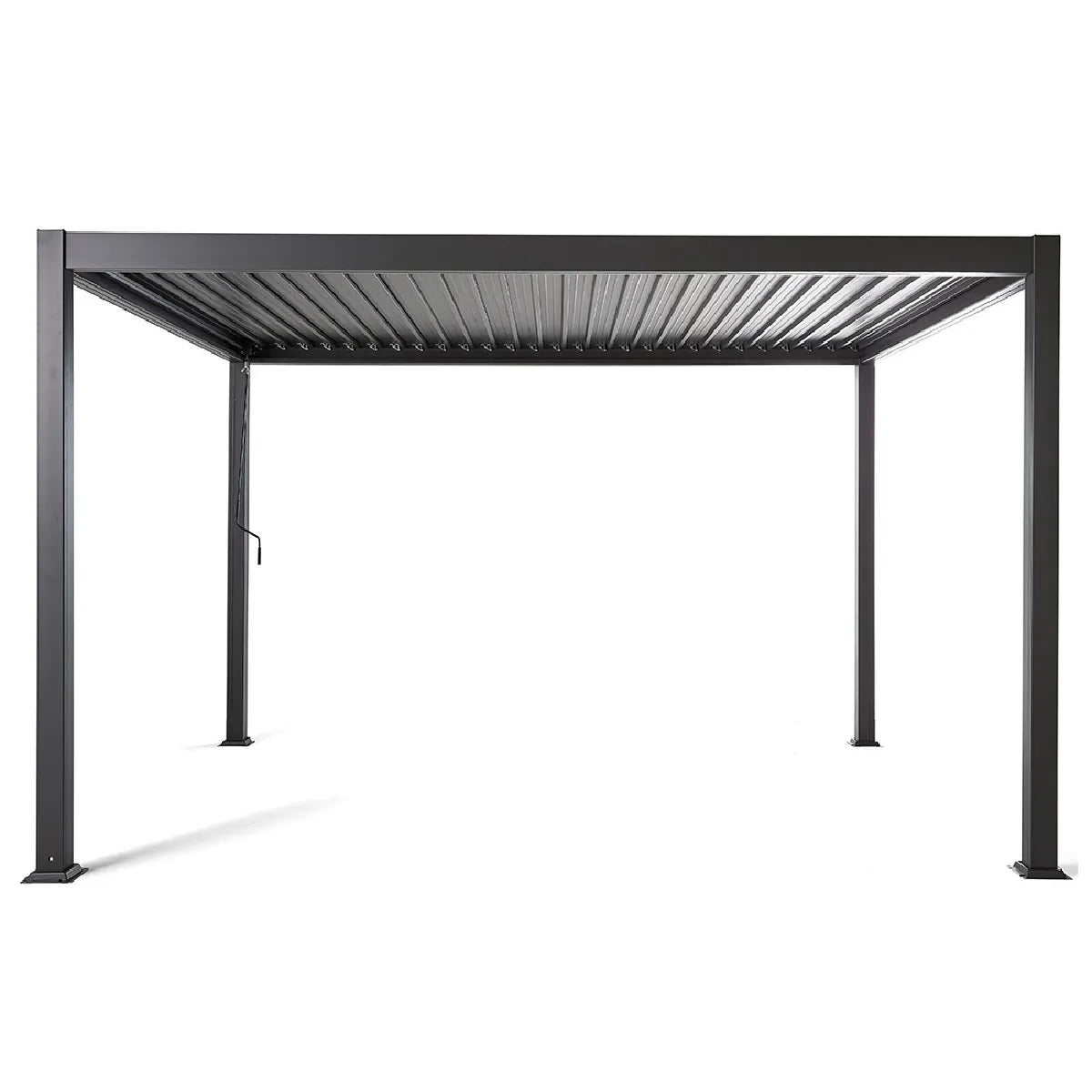 Bestmobilier CHERRY 2458GANT Pergola Bioclimática Lamas Orientables Anthracite 4x3m - Imagen 5