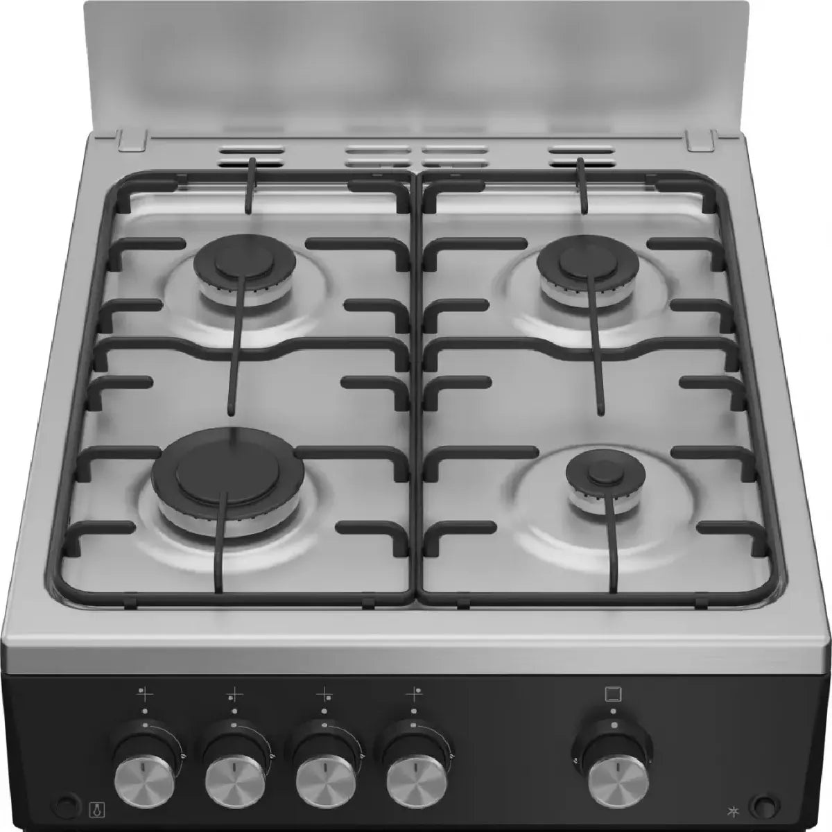 Beko FSG52010GBC Cocina a Gas Negra Inox 4 Quemadores - Imagen 3