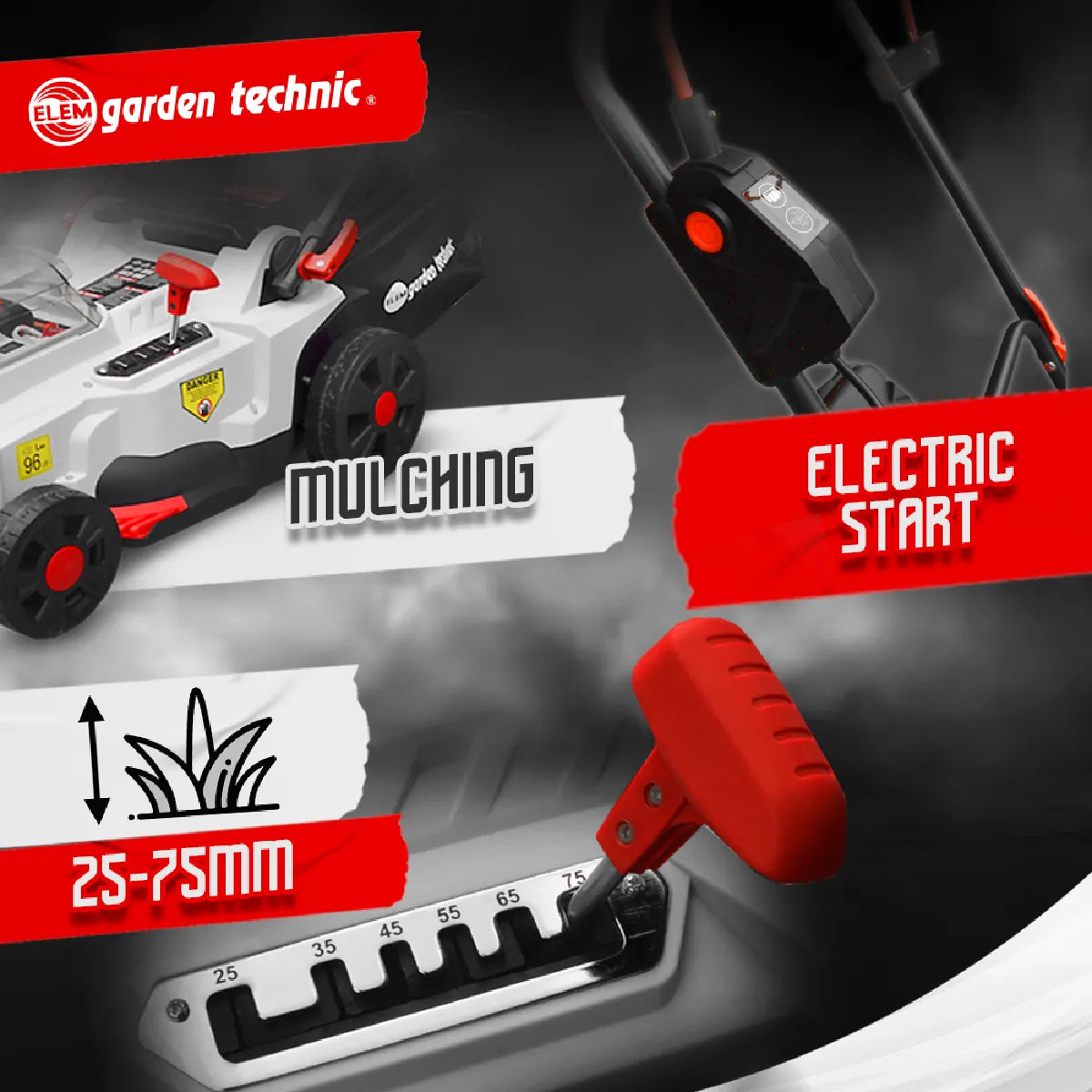 Elem Garden Technic 40V Cortacésped Eléctrico Baterías 4 Ah - Imagen 3