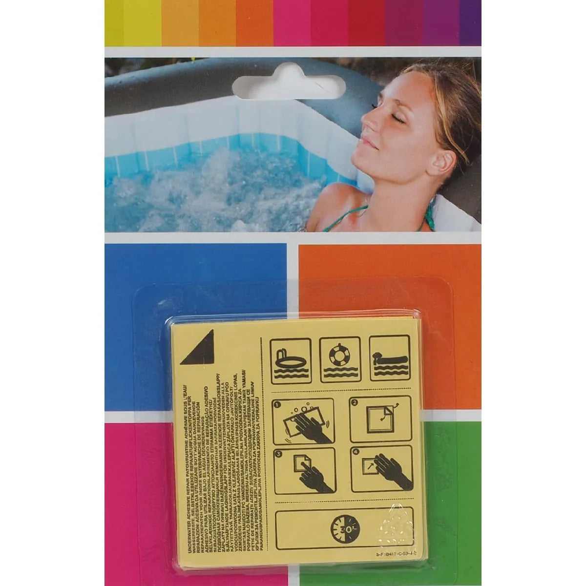 Bestway Kit Reparación Impermeable 10 Parches Autoadhesivos 6,35x6,35 cm - Imagen 3