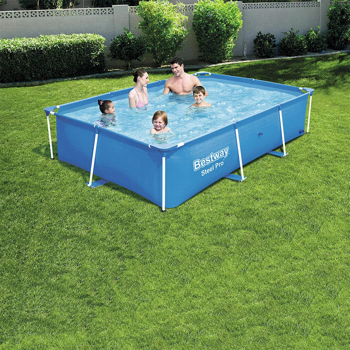 Bestway Piscina Desmontable Rectangular 259x170x61 Cm Azul de Jardín - Imagen 3