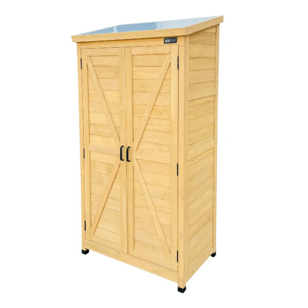 Axi House Armario de Jardín Madera de Pino 0.85×0.85×1.74 m
