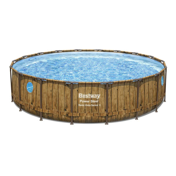 Bestway SwimVista Piscina Tubular Redonda con Ventanas Ø 5,49 x 1,22 m