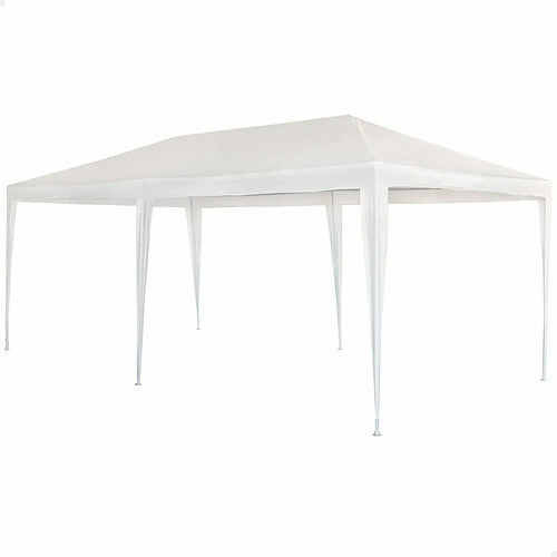 Aktive Pergola Desmontable Blanco 6x3m Techo Retráctil Exterior