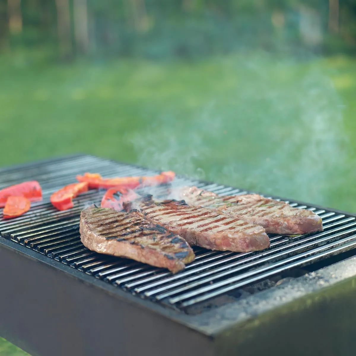 ECD Germany Parrilla BBQ Acero Inoxidable 60x40 cm Mango Madera - Imagen 2