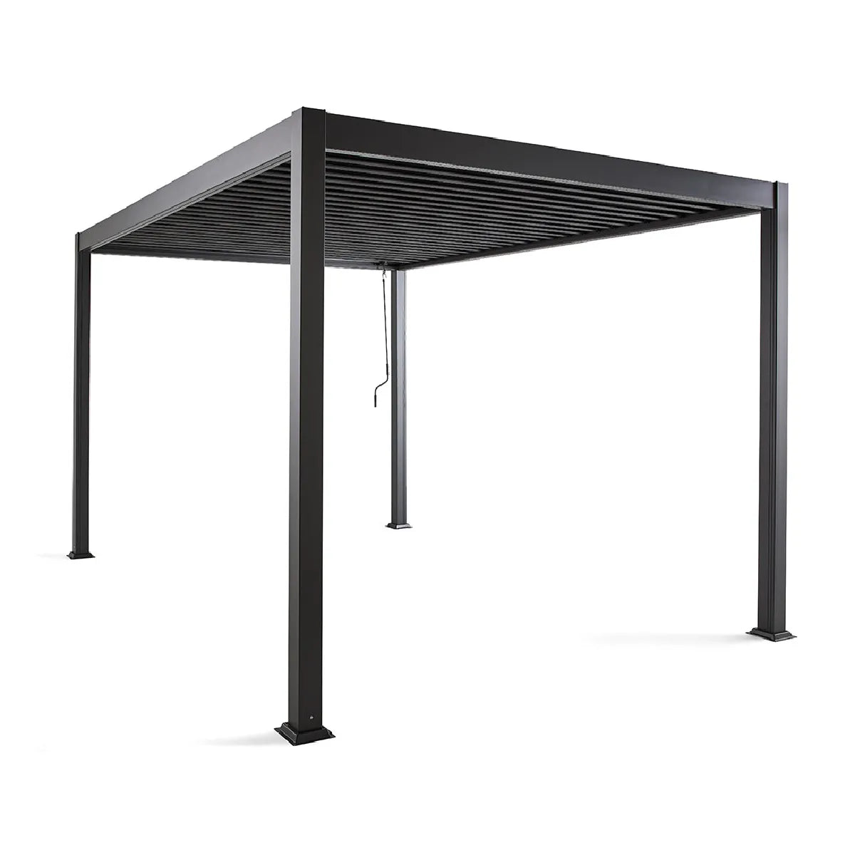 Bestmobilier CHERRY 2458GANT Pergola Bioclimática Lamas Orientables Anthracite 4x3m - Imagen 2