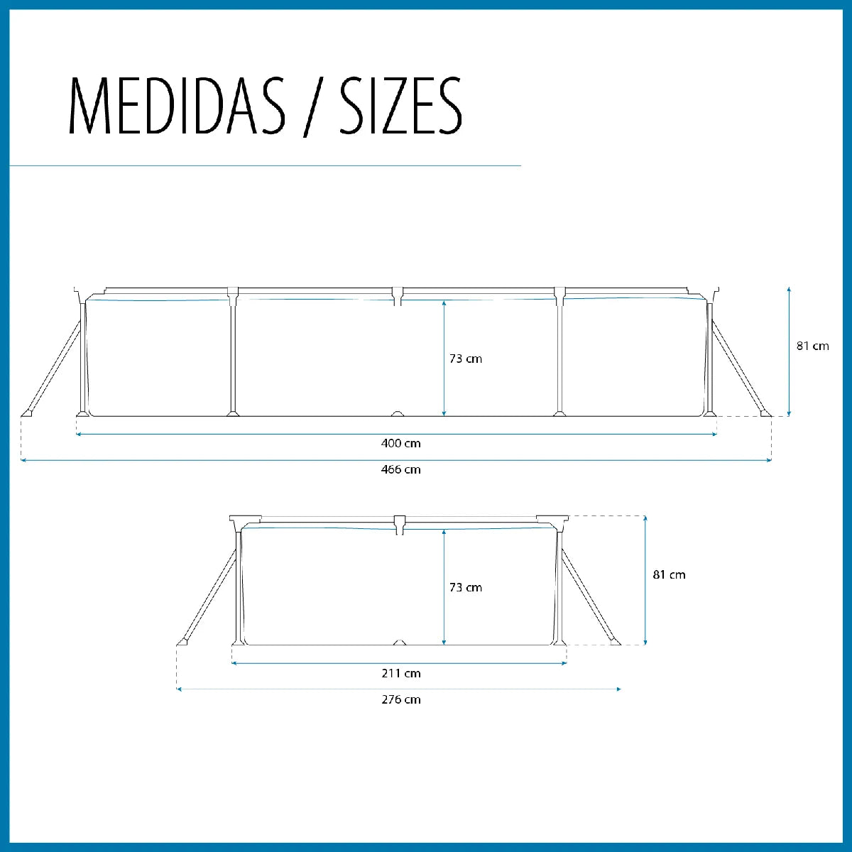 Bestway Steel Pro 400x211x81 cm Piscina Desmontable Duraplus - Imagen 4