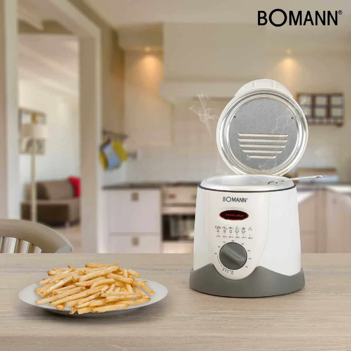 Bomann Friteuse Fondue FRR 1290 CB Blanco Gris - Imagen 2