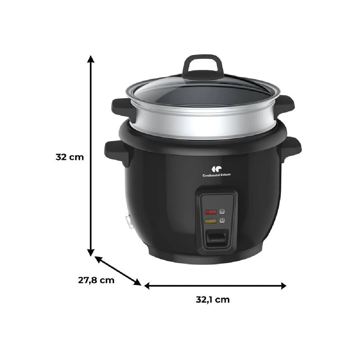 Continental Edison CECR18B - 1,8 L - 700 W - Inox - Imagen 3