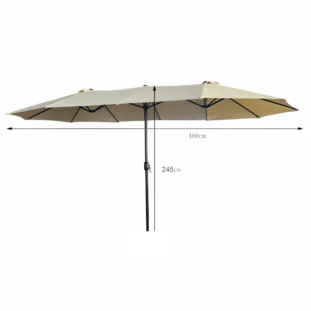 Akord Parasol de Jardín Desplazado Beige - Imagen 3