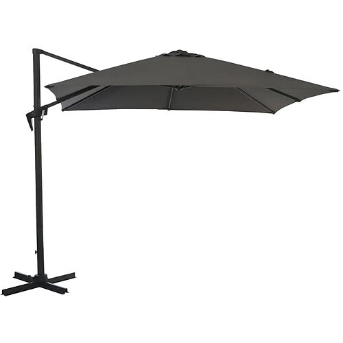 Alizé Parasol Cuadrado Gris de Jardín con Manivela 3x3m