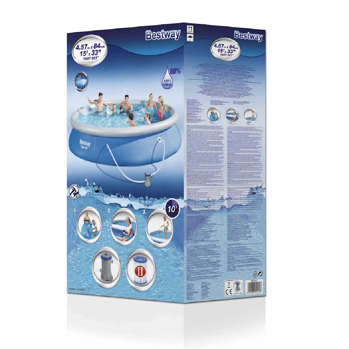 Bestway Fast Set 457x84 Cm Piscina Inflable - Imagen 5
