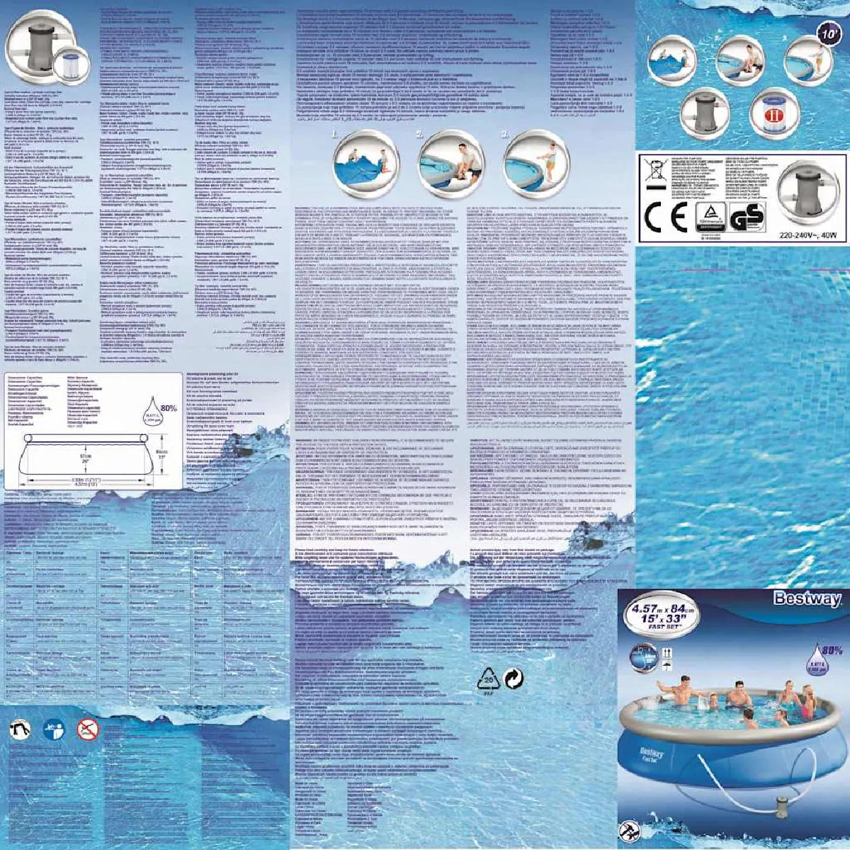 Bestway Fast Set 457x84 Cm Piscina Inflable - Imagen 4