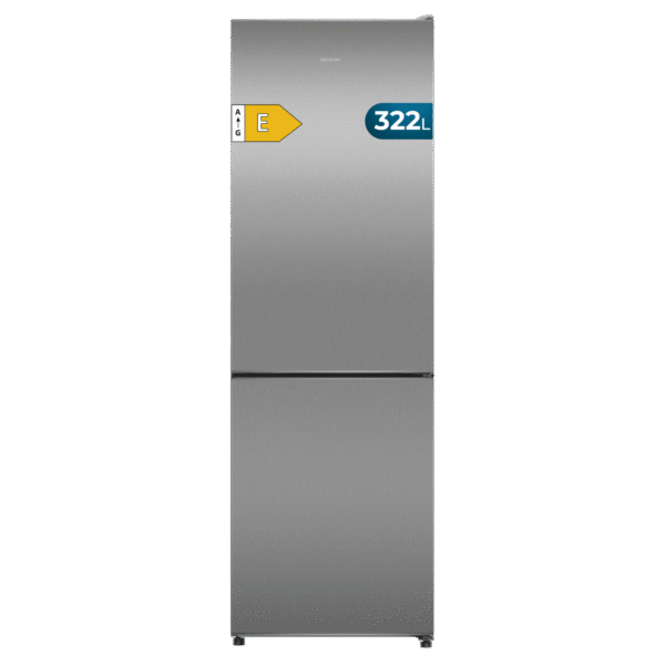 Cecotec Bolero CoolMarket 322 Inox Frigorífico Combi Clase E 322L