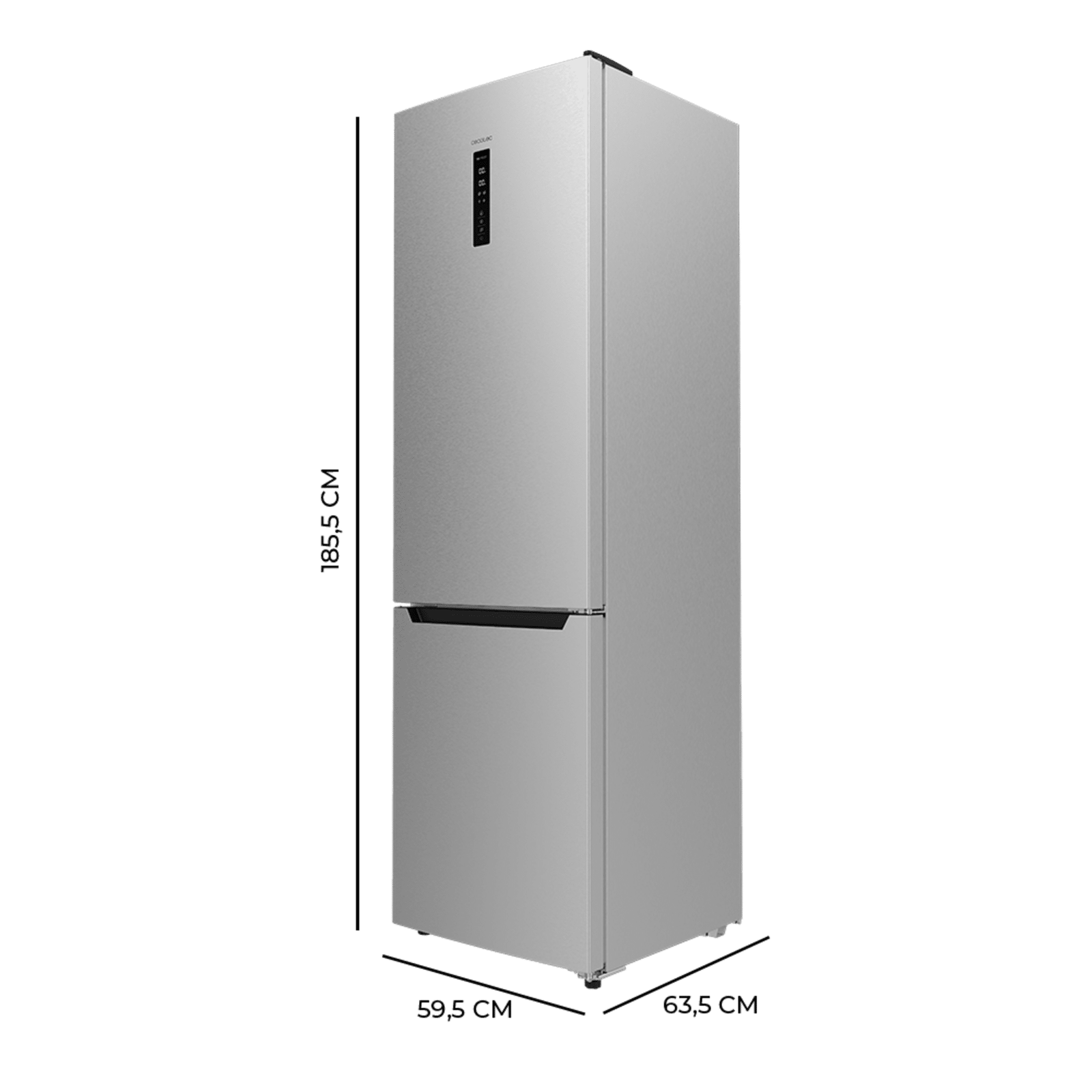 Cecotec Bolero CoolMarket Frigorífico Combi Inox 322 L - Imagen 2