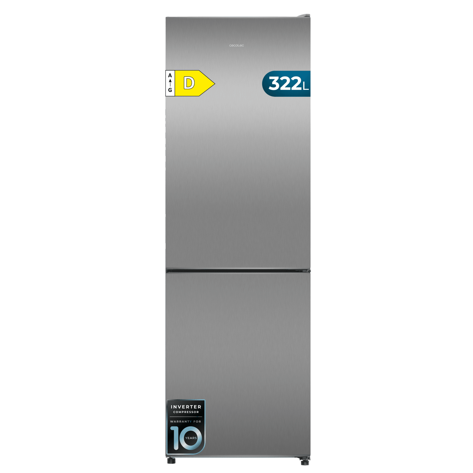 Cecotec Bolero CoolMarket Combi 322i Frigorífico Combi Acabado Inox