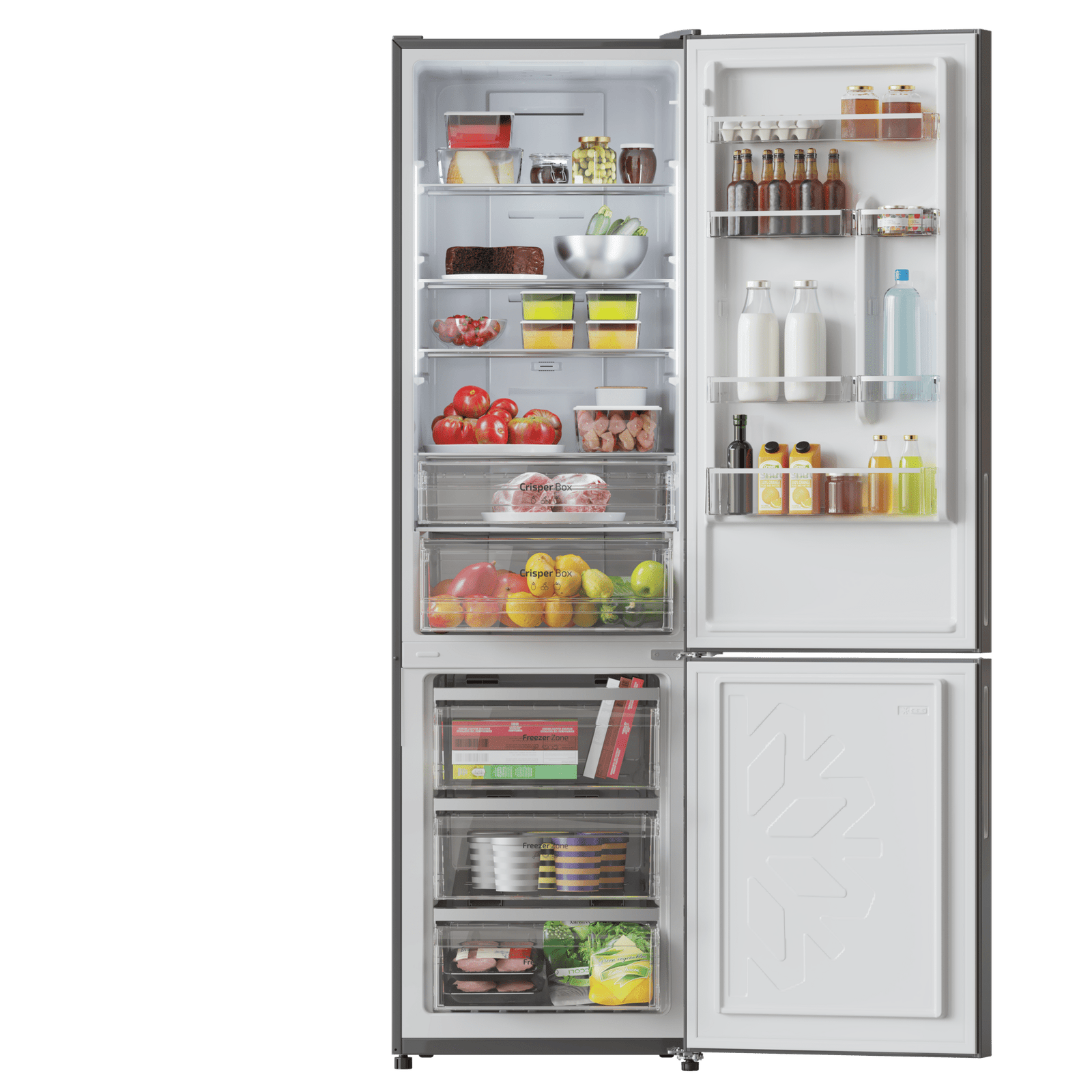 Cecotec Bolero CoolMarket Combi 356 Grey Glass Frigorífico - Imagen 7