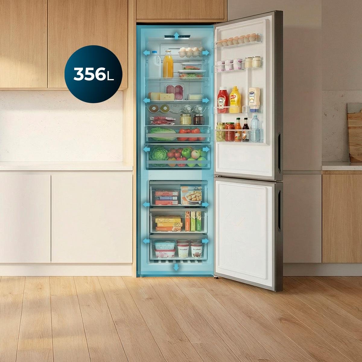 Cecotec Bolero CoolMarket Combi 356i Frigorífico 356L Dark D - Imagen 7