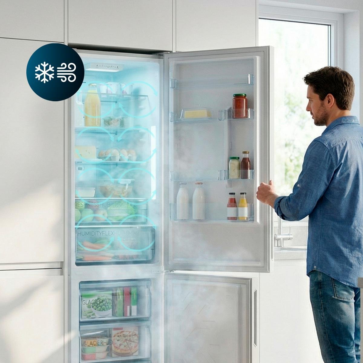 Cecotec Bolero CoolMarket Combi 356i Frigorífico 356L Dark D - Imagen 9