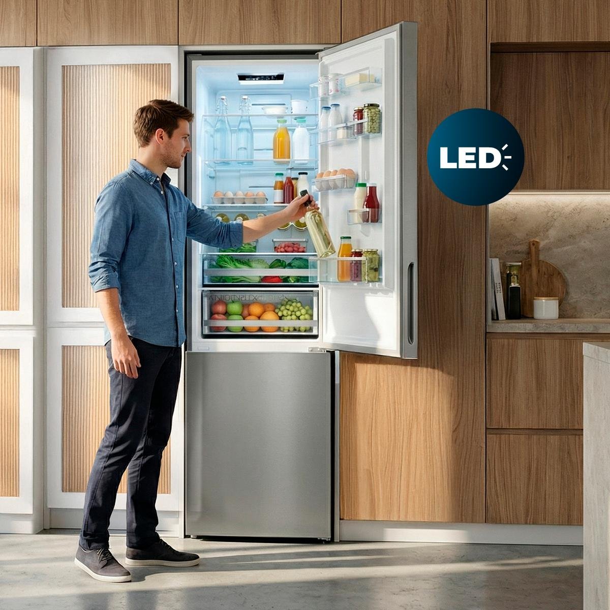 Cecotec Bolero CoolMarket Combi 356i Frigorífico 356L Dark D - Imagen 15