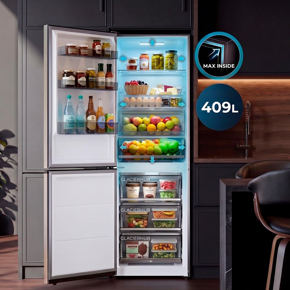 Cecotec Bolero CoolMarket 409 Dark E Frigorífico Combi - Imagen 6