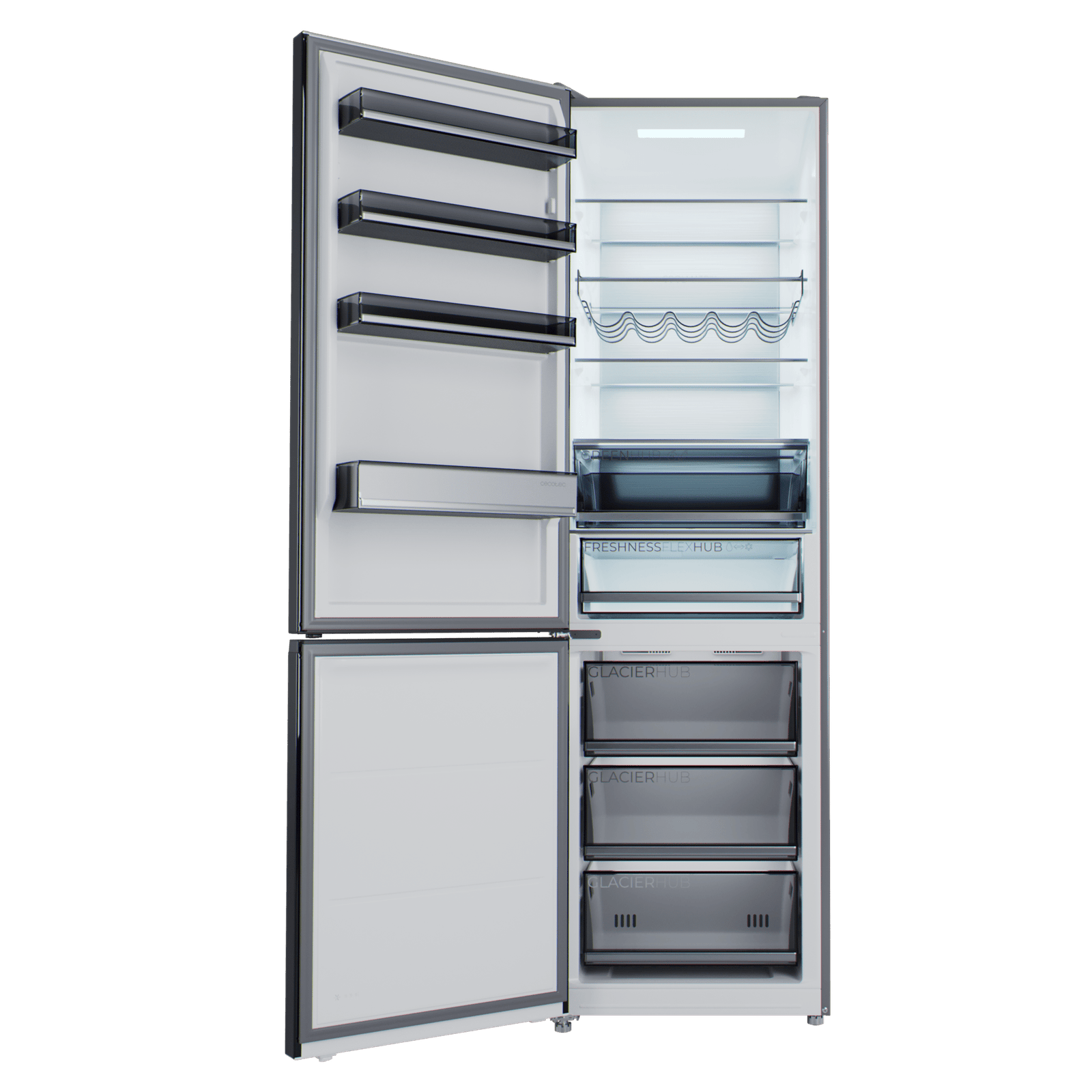 Cecotec Bolero CoolMarket 456 L Frigorífico Black Glass Max Inside - Imagen 5