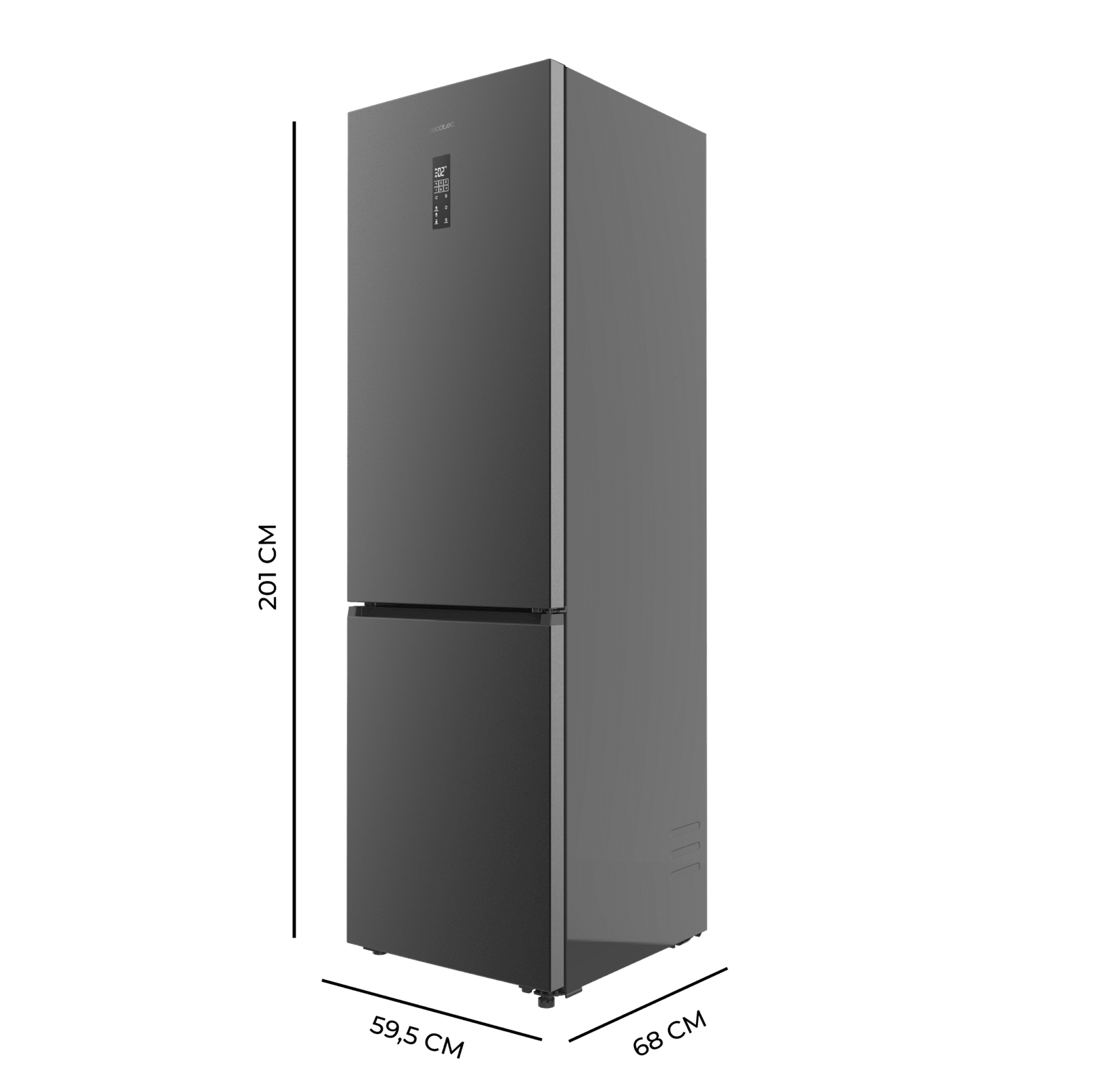 Cecotec Bolero CoolMarket Combi 456 Dark E Frigorífico Combi 456L - Imagen 2