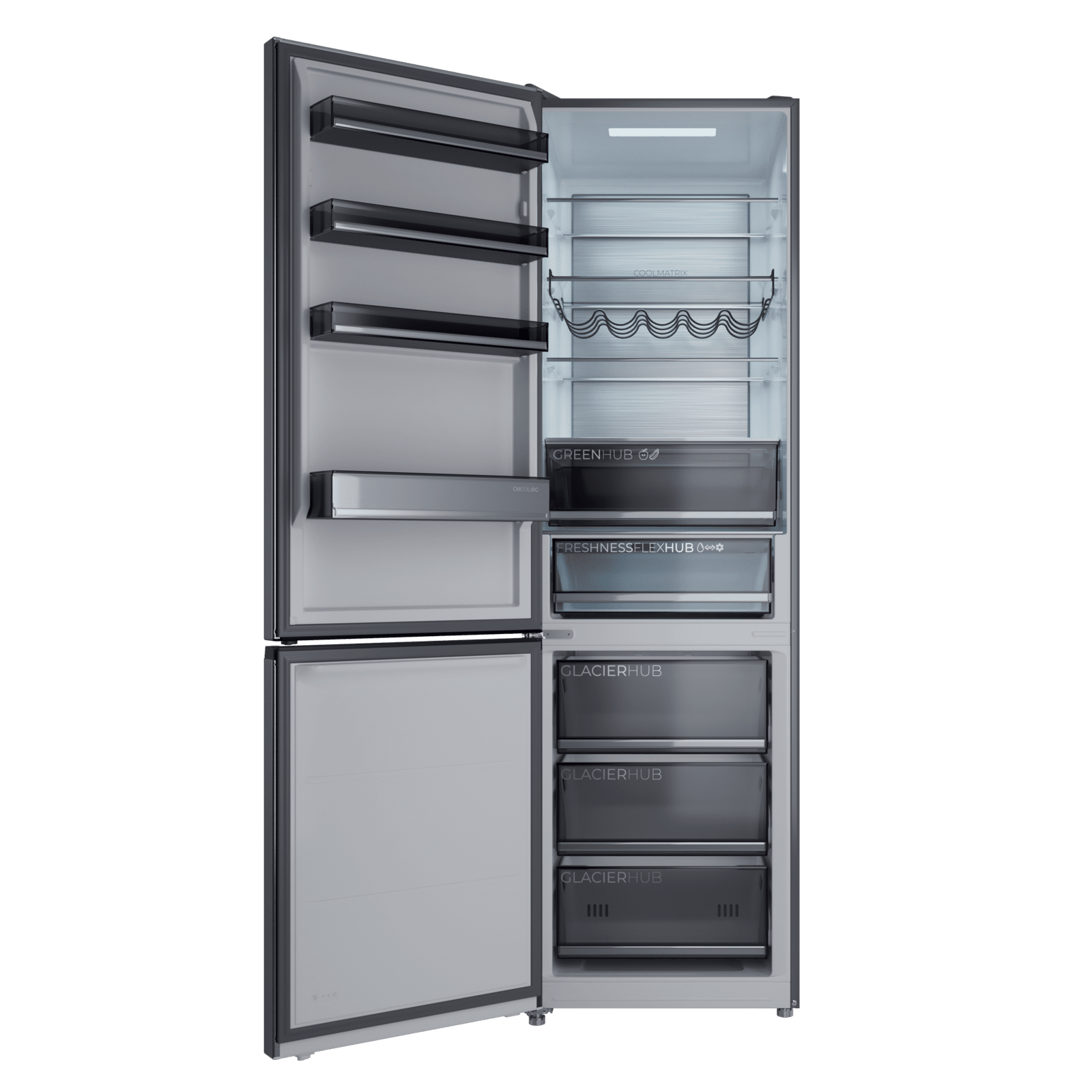 Cecotec Bolero CoolMarket Combi 456 Dark E Frigorífico Combi 456L - Imagen 5