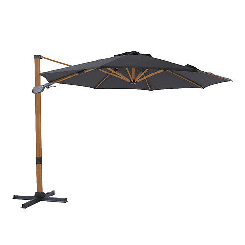 Axi House Cyrus Parasol Rectangular Aluminio Duradero 300 cm Marrón/Gris