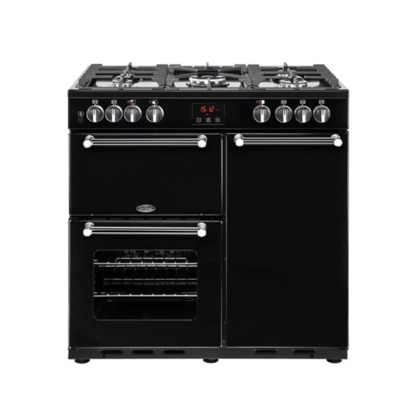 Belling PKENS90DFBLK Cocina Negra 90 cm 5 Quemadores 3 Hornos