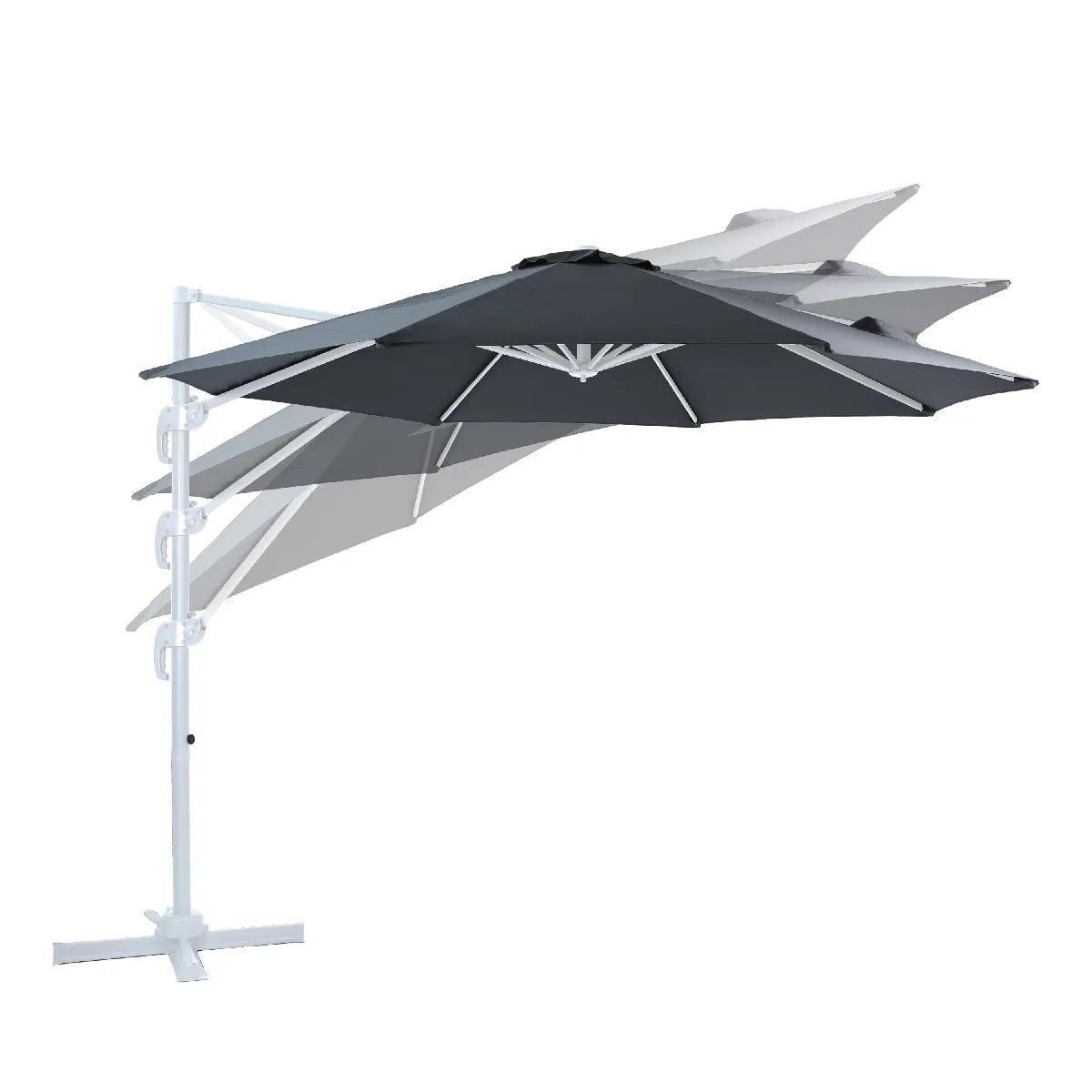Axi House Parasol Marisol 300 cm Blanco Gris - Imagen 3