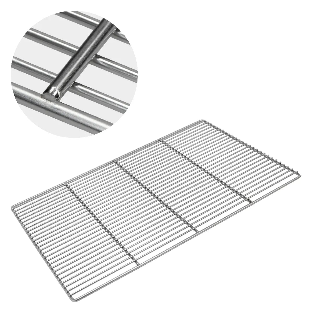ECD Germany Parrilla BBQ Acero Inoxidable 60x40 cm Mango Madera - Imagen 4