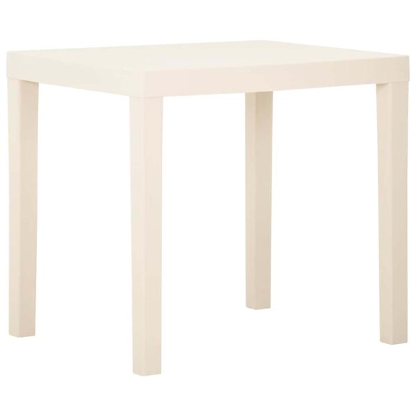 Mesa de jardín de plástico blanca 79x65x72 cm